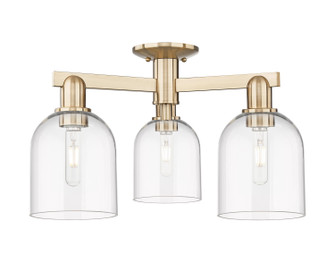 Arcadia Three Light Semi-Flush Mount in Champagne Bronze (405|716-3F-CB-G558-6CL)