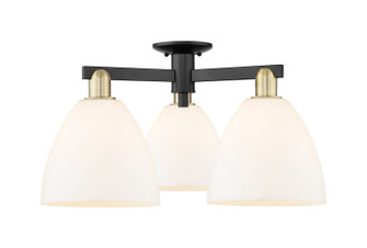Arcadia Three Light Semi-Flush Mount in Black Antique Brass (405|716-3F-BAB-GBD-91)