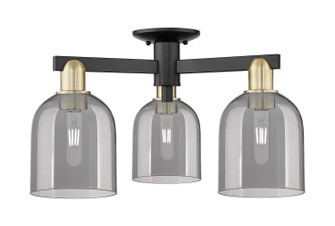 Arcadia Three Light Semi-Flush Mount in Black Antique Brass (405|716-3F-BAB-G558-6SM)