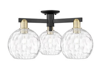 Arcadia Three Light Semi-Flush Mount in Black Antique Brass (405|716-3F-BAB-G1215-8)