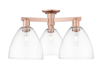 Arcadia Three Light Semi-Flush Mount in Antique Copper (405|716-3F-AC-GBD-92)