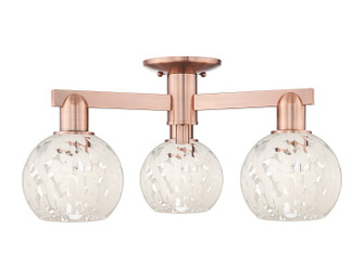 Arcadia Three Light Semi-Flush Mount in Antique Copper (405|716-3F-AC-G1216-6WM)