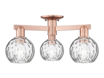 Arcadia Three Light Semi-Flush Mount in Antique Copper (405|716-3F-AC-G1215-6)