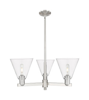 Arcadia Three Light Pendant in Satin Nickel (405|716-3CR-SN-GBC-82)