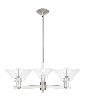 Arcadia Three Light Pendant in Satin Nickel (405|716-3CR-SN-G132)