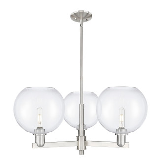 Arcadia Three Light Pendant in Satin Nickel (405|716-3CR-SN-G122-10)