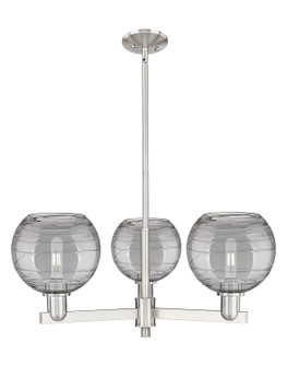 Arcadia Three Light Pendant in Satin Nickel (405|716-3CR-SN-G1213-8SM)