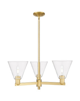 Arcadia Three Light Pendant in Satin Gold (405|716-3CR-SG-GBC-82)