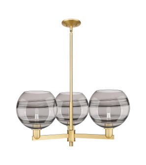 Arcadia Three Light Pendant in Satin Gold (405|716-3CR-SG-G556-10SM)