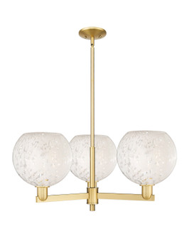 Arcadia Three Light Pendant in Satin Gold (405|716-3CR-SG-G1216-10WM)
