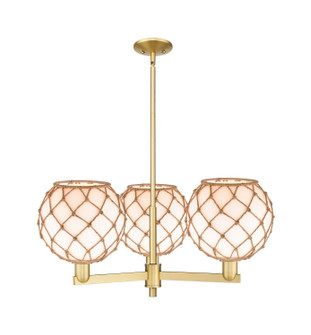 Arcadia Three Light Pendant in Satin Gold (405|716-3CR-SG-G121-10RB)