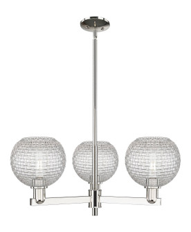 Arcadia Three Light Pendant in Polished Nickel (405|716-3CR-PN-G122C-8CL)