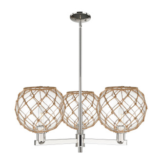 Arcadia Three Light Pendant in Polished Nickel (405|716-3CR-PN-G122-10RB)