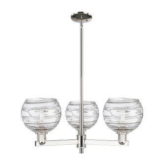 Arcadia Three Light Pendant in Polished Nickel (405|716-3CR-PN-G1213-8CL)