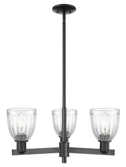 Arcadia Three Light Pendant in Matte Black (405|716-3CR-BK-G442)