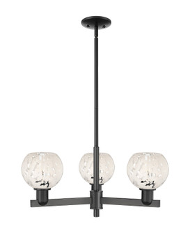 Arcadia Three Light Pendant in Matte Black (405|716-3CR-BK-G1216-6WM)