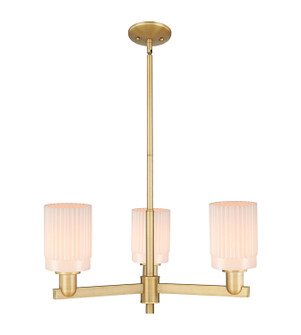 Arcadia Three Light Pendant in Brushed Brass (405|716-3CR-BB-G341)