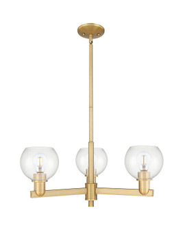 Arcadia Three Light Pendant in Brushed Brass (405|716-3CR-BB-G122-6)
