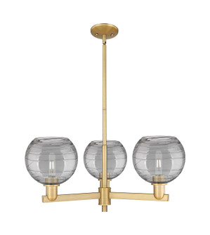 Arcadia Three Light Pendant in Brushed Brass (405|716-3CR-BB-G1213-8SM)