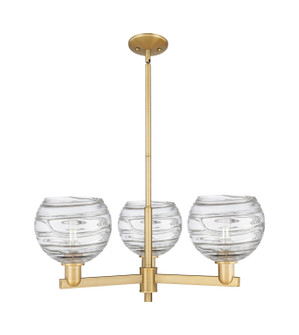 Arcadia Three Light Pendant in Brushed Brass (405|716-3CR-BB-G1213-8CL)
