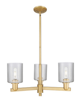 Arcadia Three Light Pendant in Brushed Brass (405|716-3CR-BB-G112)