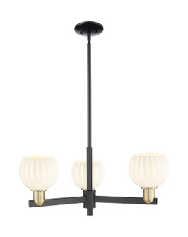 Arcadia Three Light Pendant in Black Antique Brass (405|716-3CR-BAB-G1217-6WV)