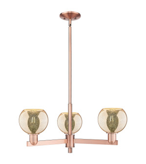 Arcadia Three Light Pendant in Antique Copper (405|716-3CR-AC-G128-6)