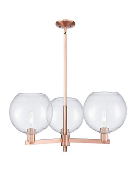 Arcadia Three Light Pendant in Antique Copper (405|716-3CR-AC-G124-10)