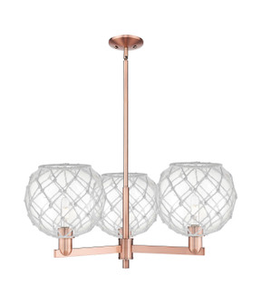 Arcadia Three Light Pendant in Antique Copper (405|716-3CR-AC-G122-10RW)