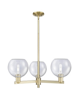 Arcadia Three Light Pendant in Antique Brass (405|716-3CR-AB-G124-8)