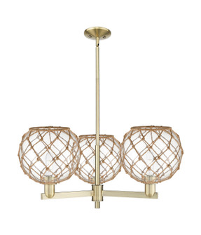 Arcadia Three Light Pendant in Antique Brass (405|716-3CR-AB-G122-10RB)