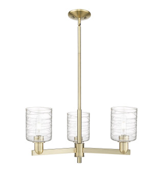 Arcadia Three Light Pendant in Antique Brass (405|716-3CR-AB-G1113)