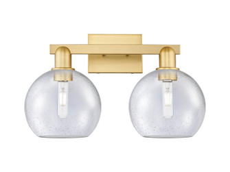 Arcadia Two Light Bath Vanity in Satin Gold (405|716-2W-SG-G124-8)