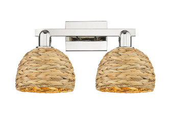 Arcadia Two Light Bath Vanity in Polished Nickel (405|716-2W-PN-RBD-8-NAT)