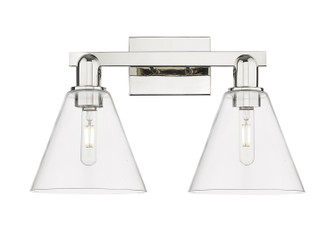 Arcadia Two Light Bath Vanity in Polished Nickel (405|716-2W-PN-GBC-82)