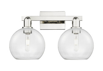 Arcadia Two Light Bath Vanity in Polished Nickel (405|716-2W-PN-G122-8)