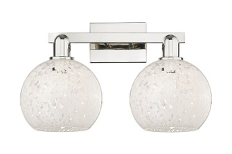 Arcadia Two Light Bath Vanity in Polished Nickel (405|716-2W-PN-G1216-8WM)