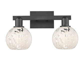 Arcadia Two Light Bath Vanity in Matte Black (405|716-2W-BK-G1216-6WM)