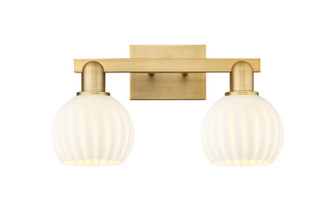 Arcadia Two Light Bath Vanity in Brushed Brass (405|716-2W-BB-G1217-6WV)