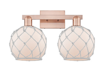 Arcadia Two Light Bath Vanity in Antique Copper (405|716-2W-AC-G121-8RW)