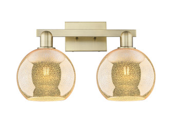Arcadia Two Light Bath Vanity in Antique Brass (405|716-2W-AB-G128-8)