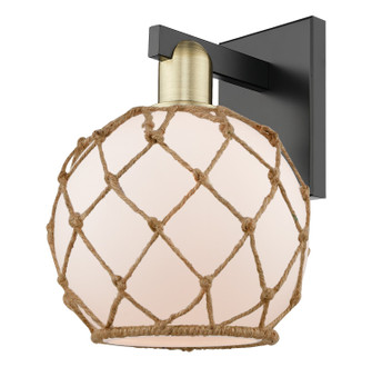 Arcadia One Light Wall Sconce in Black Antique Brass (405|716-1W-BAB-G121-8RB)