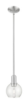 Arcadia One Light Mini Pendant in Brushed Satin Nickel (405|716-1S-SN-G124-6)