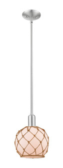 Arcadia One Light Mini Pendant in Brushed Satin Nickel (405|716-1S-SN-G121-8RB)