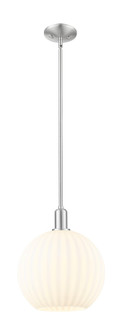 Arcadia One Light Mini Pendant in Brushed Satin Nickel (405|716-1S-SN-G1217-12WV)