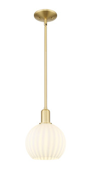 Arcadia One Light Mini Pendant in Satin Gold (405|716-1S-SG-G1217-8WV)
