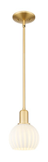 Arcadia One Light Mini Pendant in Satin Gold (405|716-1S-SG-G1217-6WV)
