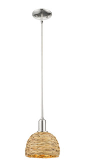 Arcadia One Light Mini Pendant in Polished Nickel (405|716-1S-PN-RBD-8-NAT)