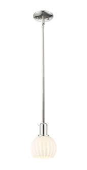 Arcadia One Light Mini Pendant in Polished Nickel (405|716-1S-PN-G1217-6WV)