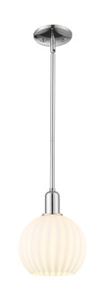Arcadia One Light Mini Pendant in Polished Chrome (405|716-1S-PC-G1217-8WV)